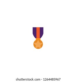 Army medal vector isolated flat icon
