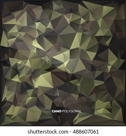 Army Military. Camouflage Background. Made of Geometric Triangles Shapes. Army Vector illustration. polygonal style. 