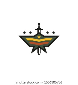 Army and military logo design vector