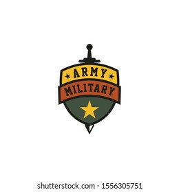 Army and military logo design vector