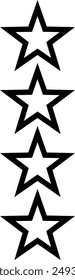 Army Military Rank Insignia, General flat black vector icon.