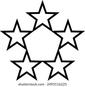 Army Military Rank Insignia, General Of The Army flat black vector icon.