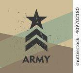 Army military stamp, label, sign. Vector art.