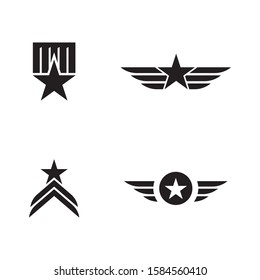army military vector icon design template