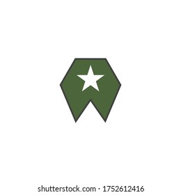 militärische Vektorsymbol-Design der Armee