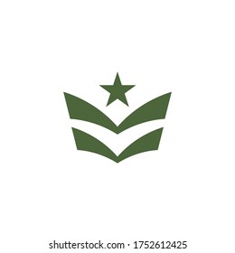 militärische Vektorsymbol-Design der Armee