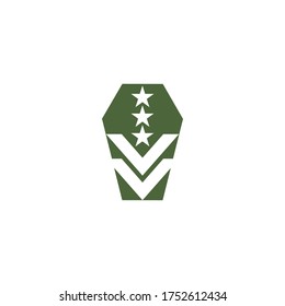 plantilla de diseño de icono de vectores militares