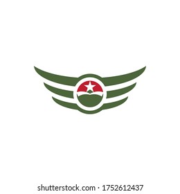 plantilla de diseño de icono de vectores militares