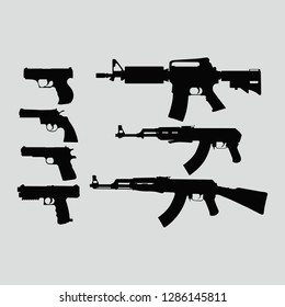 army military weapons vector