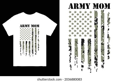 Army Mom T-Shirt Vector Design