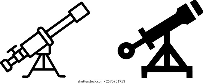 "Army Mortar Vector Icon Set – Military and Artillery Symbols"