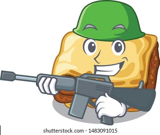Army moussaka with in the mascot shape