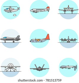 Army- Multicolor Icon Set