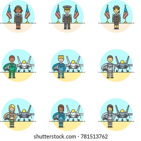 Army- Multicolor Icon Set