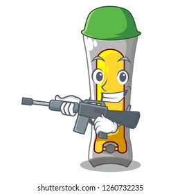 Army nail cutter shape on a cartoon