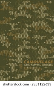 army navy camouflage pattern design modern hexagon digital background vector illustration military gear template grey green blue abstract