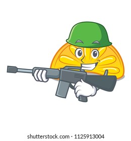 Army orange jelly candy character cartoon