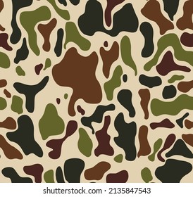 Army pattern camouflage vector illustration, modern seamless background. Military print.