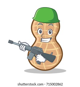 Army peanut character cartoon style