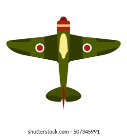 Army plane icon. Flat illustration of army plane vector icon for web