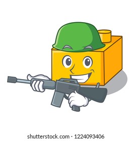 Army plastic building blocks cartoon on toy