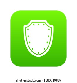 Army protective shield icon digital green for any design isolated on white vector illustration