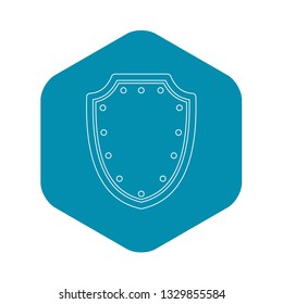Army protective shield icon. Outline illustration of army protective shield vector icon for web