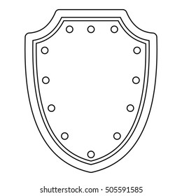 Army protective shield icon. Outline illustration of army protective shield vector icon for web