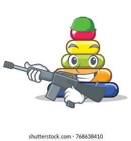 Army pyramid ring character cartoon