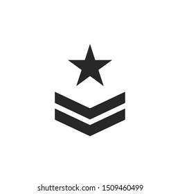 Army rank emblem icon vector