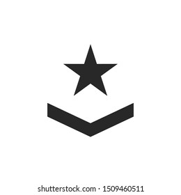 Army rank emblem icon vector