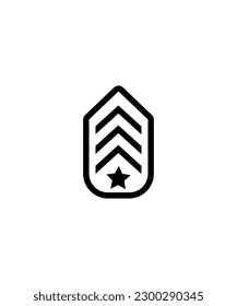 army rank icon, vector best flat icon.