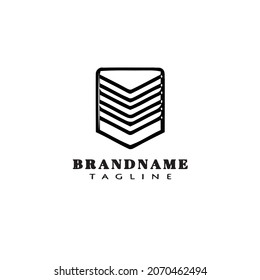 army rank logo cartoon icon design template black modern isolated vector