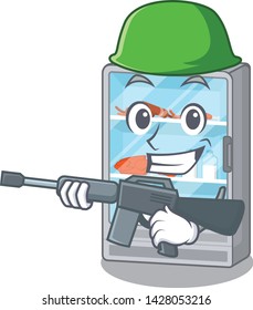 Army refrigerator isolated with in the character