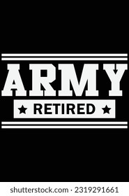 Army Retired eps cut file for cutting machine