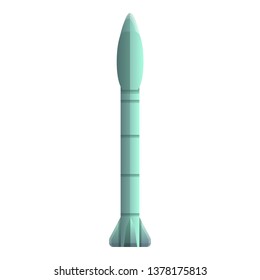 Army rocket icon. Cartoon of army rocket vector icon for web design isolated on white background