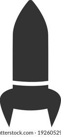 Army rocket, illustration, vector on white background.
