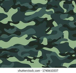 
Army seamless camouflage vector texture modern textile background.