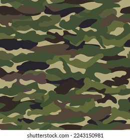 patrón de ejército ininterrumpido. huella militar. ropa de soldado. bueno para tela, moda, papel pintado, fondo, textil, uniforme.