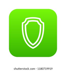 Army shield icon digital green for any design isolated on white vector illustration