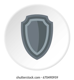 Army shield icon in flat circle isolated vector illustration for web