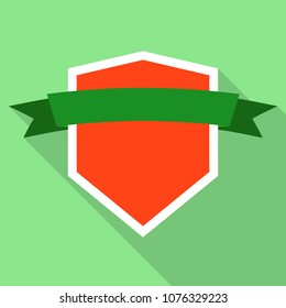 Army shield icon. Flat illustration of army shield vector icon for web