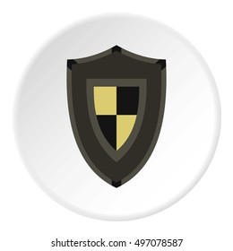 Army shield icon. Flat illustration of shield vector icon for web design
