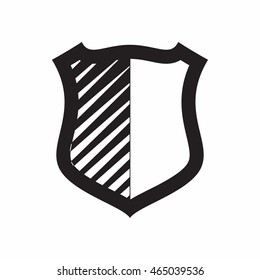 Army shield icon in simple style isolated on white background. War symbol