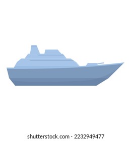 Armeeschiff Symbol Cartoon Vektor. Militärische Marine. Flottenkraft