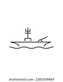 army ship icon, vector best line icon.