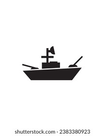 army ship icon, vector best flat icon.