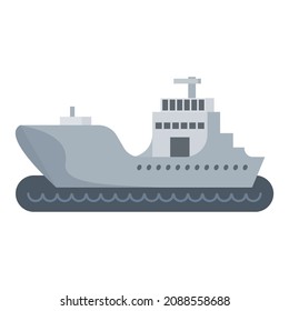 logotipo de barco del ejército simple limpieza y elegancia