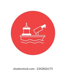 Army ship vector icon which can easily modify or edit


