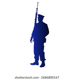 Army Silhouette Farbverlauf Vektorgrafik